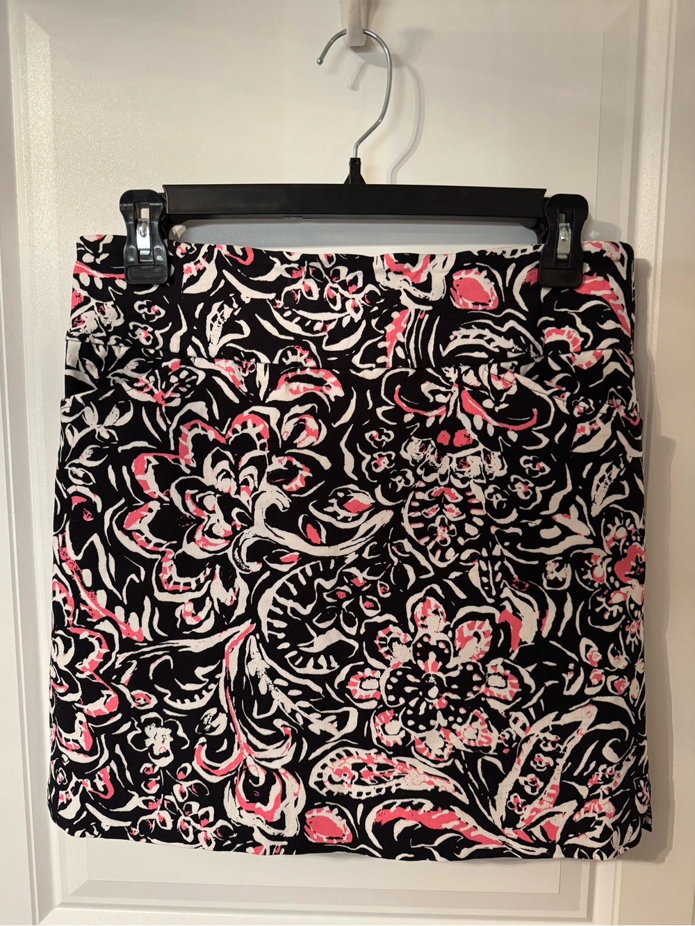Elliott Lauren Pull On Stretch Mini Skirt Floral Paisley Pattern Sz 6